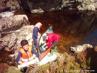 Portage up from Loch Sionascaig  and down to Loch Uidh Tarraigean.